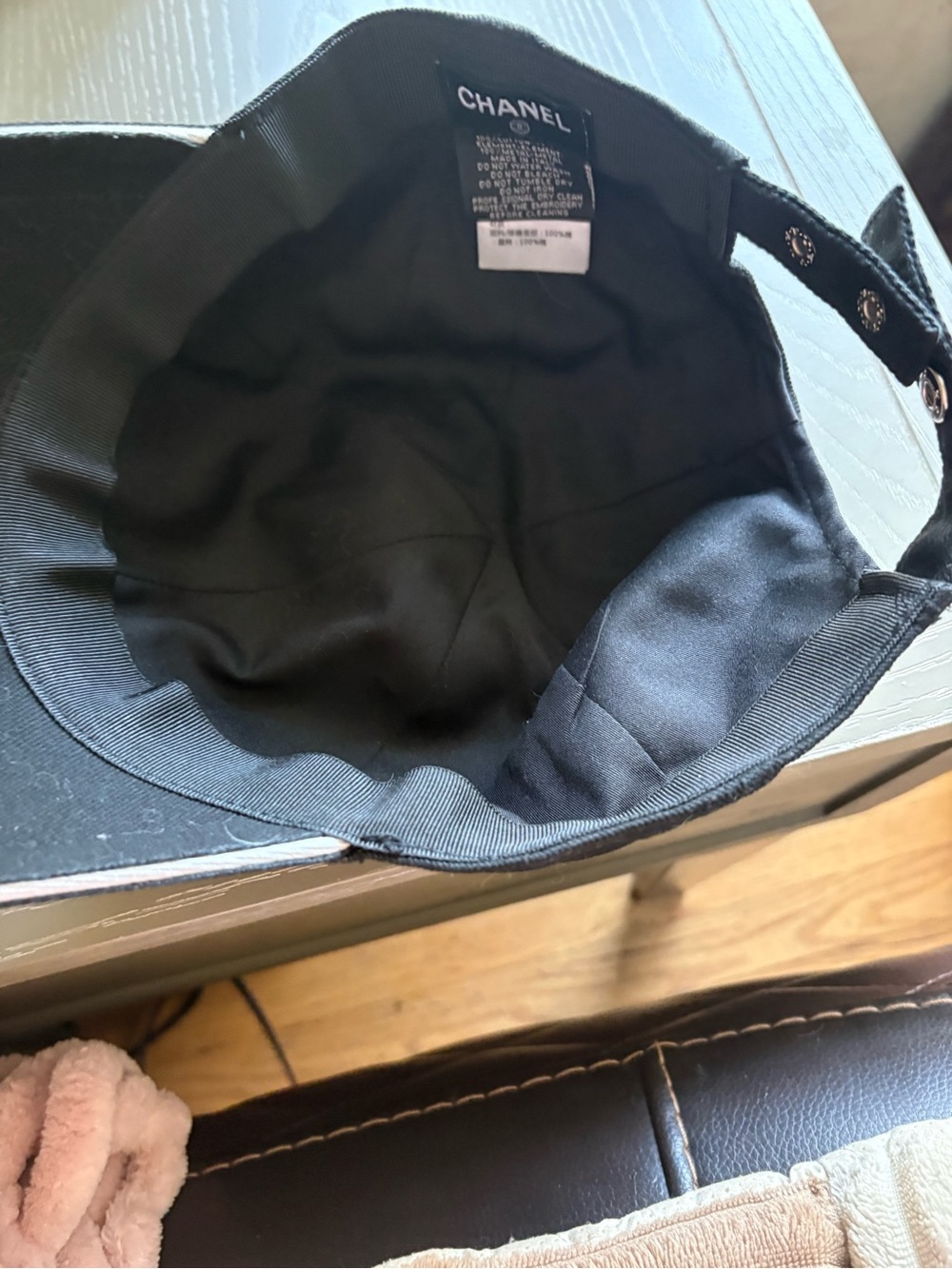 FaSHION Black Cap with White CC Embroidery - Picture 5 of 5